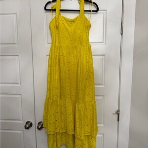 Flying Tomato Yellow Lace Crochet Women's Dress